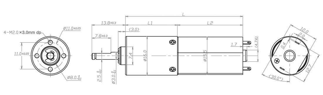 電動(dòng)窗簾電機(jī)尺寸